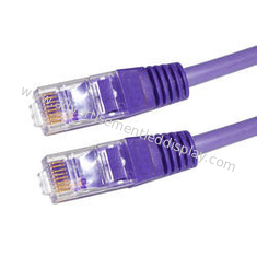 Purple Network Connector Cable Male To Male / Female 22 - 26AWG 3m Lan Cable
