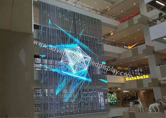 2500cd Transparent Glass LED Display P3.91mm For Super Market
