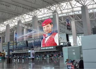 P3.91 LED Transparent Display , Xmedia LED Wall Display Screen for Air port