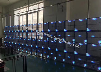 Wall Mounted Aluminum Transparent LED Display Full Color RGB 256 x 256 pixels