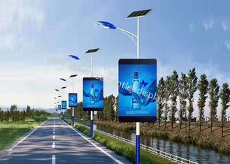 80x40 Lamp Pole Display , LED Post Banners Intelligent 3G 4G 5G