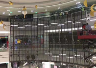 shopping mall Transparent Glass Wall , P3.9mm LED Screen Transparent