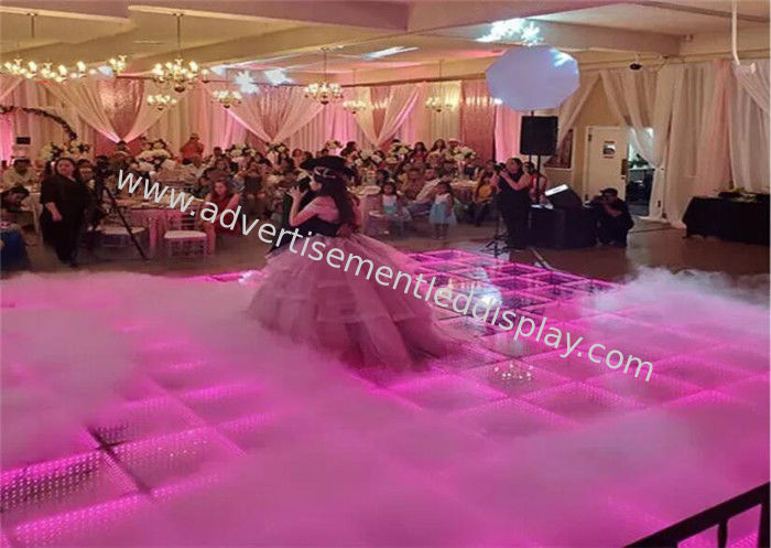 8.9mm Video LED Dance Floor For Weddings Moistureproof 9500K