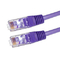 Purple Network Connector Cable Male To Male / Female 22 - 26AWG 3m Lan Cable