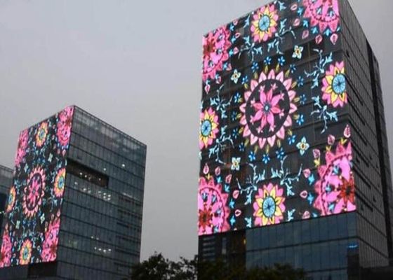 1200cd Transparent LED Video Wall , waterproof Clear LED Display For Window