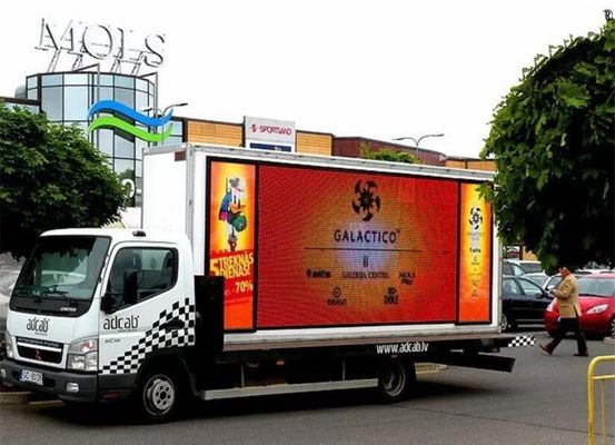 P10mm Mobile Digital Billboard 32x16dots High Brightness 5500cd