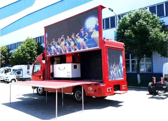 P6 Mobile LED Truck Advertising 27777 Dots / Sqm Lightweight