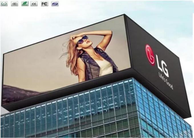 P10 Outdoor Advertising LED Displays , Tri color Large Led Message Board 2